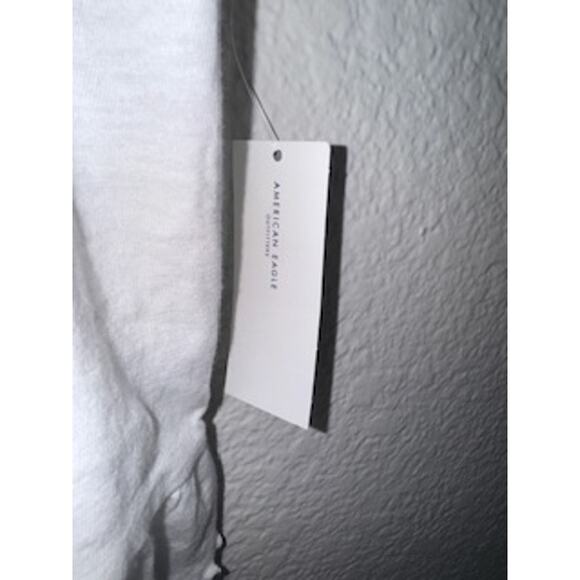 American Eagle Henley Tank Top with Ruffle Bottom Size Small - Picture 3 of 4